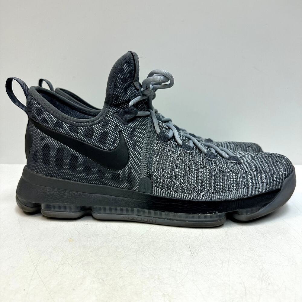 VERY GOOD Nike KD 9 Battle Grey Men's Basketball Shoes Sneakers 843392 002 12 D